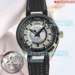 New Omega Watch - Aqua Terra Worldtimer 8500 Gray Rubber Strap Copy Watch